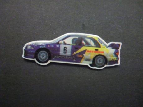 Mitsubishi Lancer Evolution ( Lancer Evo) Evolution III  24h race Spa Franchorchamps, sponsor Proton paars-geel